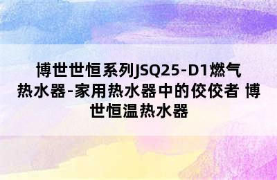 博世世恒系列JSQ25-D1燃气热水器-家用热水器中的佼佼者 博世恒温热水器